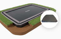 North In Ground Trampoline Round 430 cm Grey (Outlet)