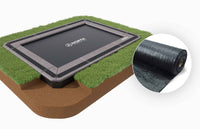 North In Ground Trampoline Round 430 cm Grey (Outlet)