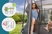 North Pioneer Classic Trampoline 5.0 m x 3.4 m Oval Petrol (OUTLET)